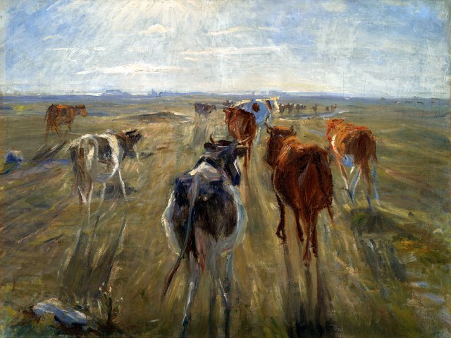 Lange skygger. Kvæg på Saltholm by Theodor Philipsen