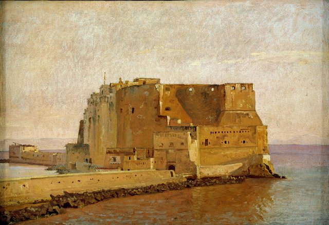 Castel dell'Ovo i Napoli by Christen Købke