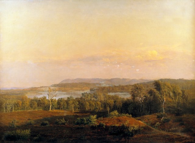 Udsigt mod Himmelbjerget. Aften by Dankvart Dreyer