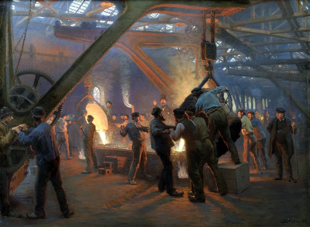 Fra Burmeister & Wains jernstøberi by Peder Severin Krøyer