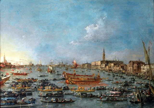 Bucintoro-festen i Venedig by Francesco Guardi