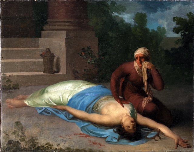 Den døende Messalina og hendes moder by Nicolai Abildgaard