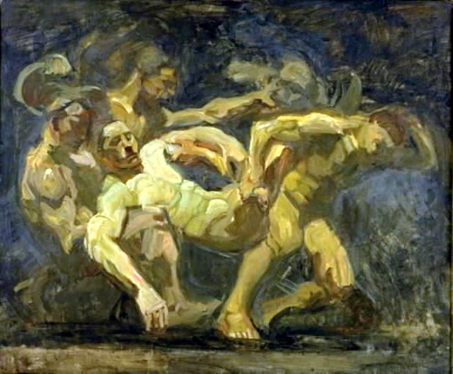 Striden om Patrokles' lig by Oluf Hartmann