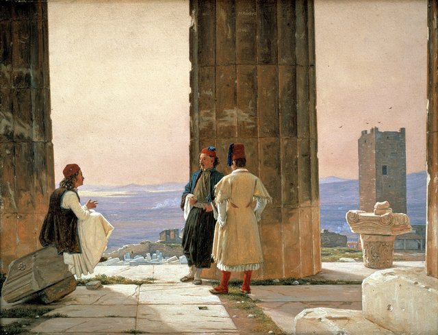 Udsigt fra Athenatemplet på Akropolis by Martinus Rørbye