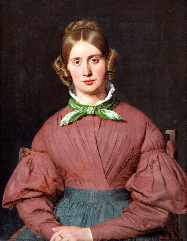 Susanne Cecilie Købke, født Købke, kunstnerens hustru by Christen Købke