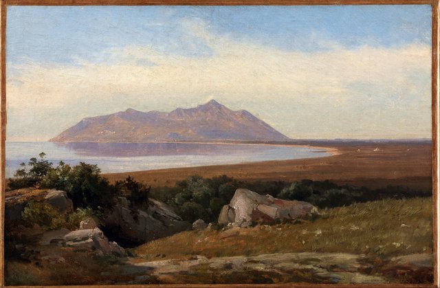 Forbjerget Monte Circeo set fra omegnen af Terracina by Jørgen Sonne