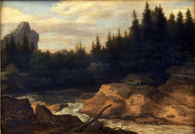 Elven i granskoven by Allaert van Everdingen