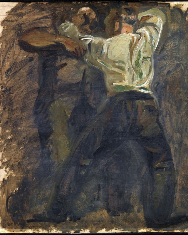 To mænd, der slås by Oluf Hartmann