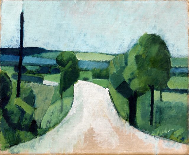 Landevej ved Fåborg by Harald Giersing