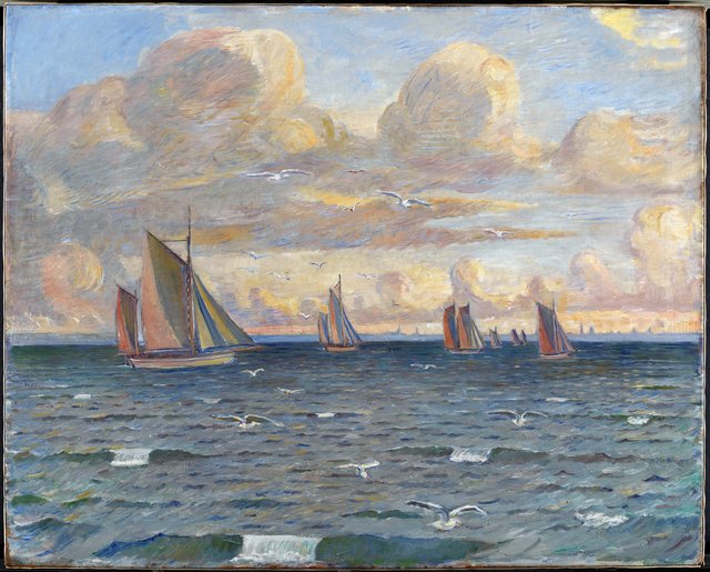 Skibe i Sundet by Poul Simon Christiansen