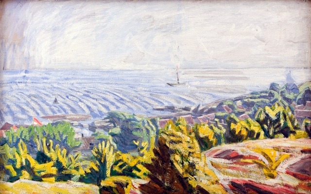 Udsigt fra Bokul. Gudhjem by Niels Larsen Stevns