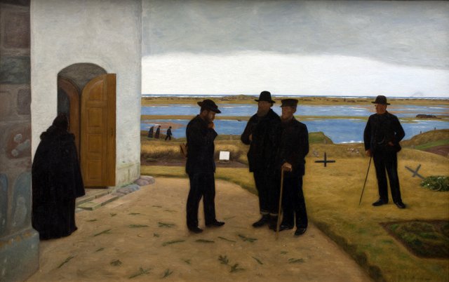Harboøreboere ved kirken by Niels Bjerre