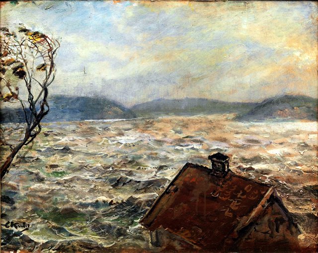 Udsigt fra Bjelkeviken by Christian Krohg