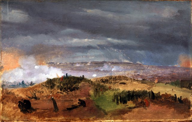 Slaget ved Isted den 25. juli 1850. Studie by Jørgen Sonne
