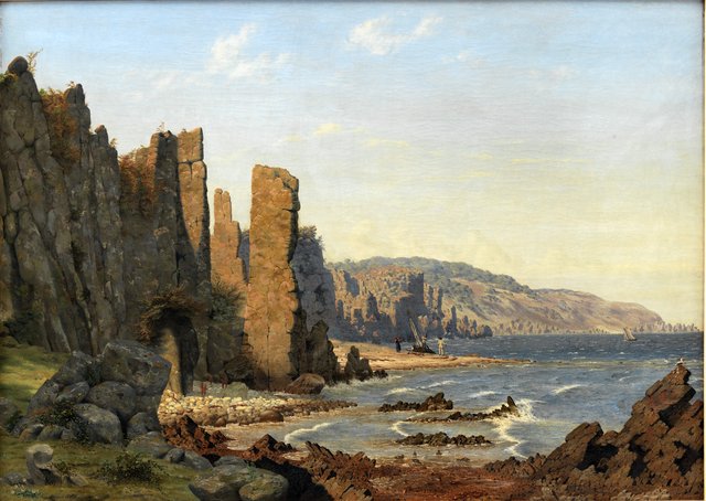 Lyseklippen ved Rø på Bornholm by Vilhelm Kyhn
