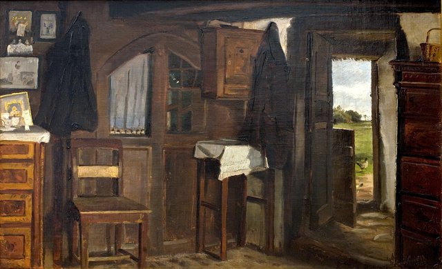 Interiør fra et bondehus by Hans Smidth