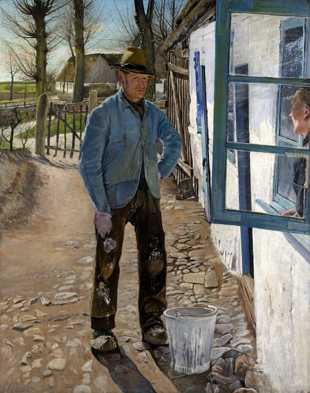 Kalkemanden. Det gamle hus bliver pudset op by Laurits Andersen Ring