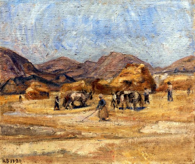 Tærskepladsen i Cività d'Antino by Karl Schou