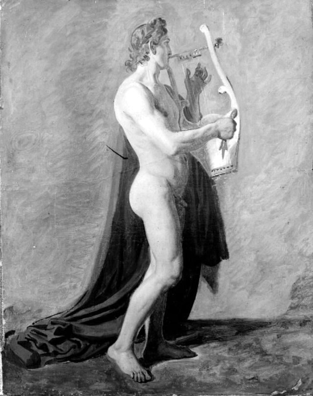 Apollon med lyren by Constantin Hansen