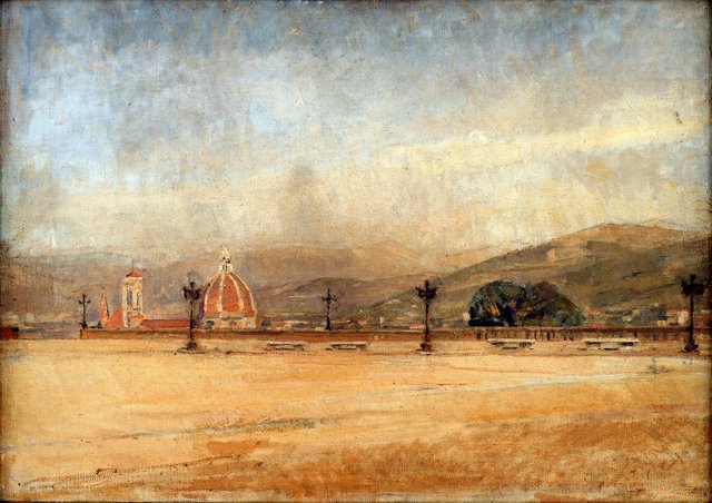 Piazzale Michelangelo ved Florens by Karl Schou