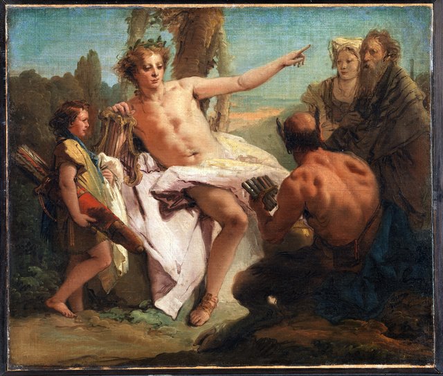 Apollon og Marsyas by Giovanni Battista Tiepolo