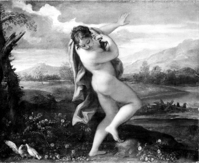 Oprindelsen til den røde rose by Carlo Maratta