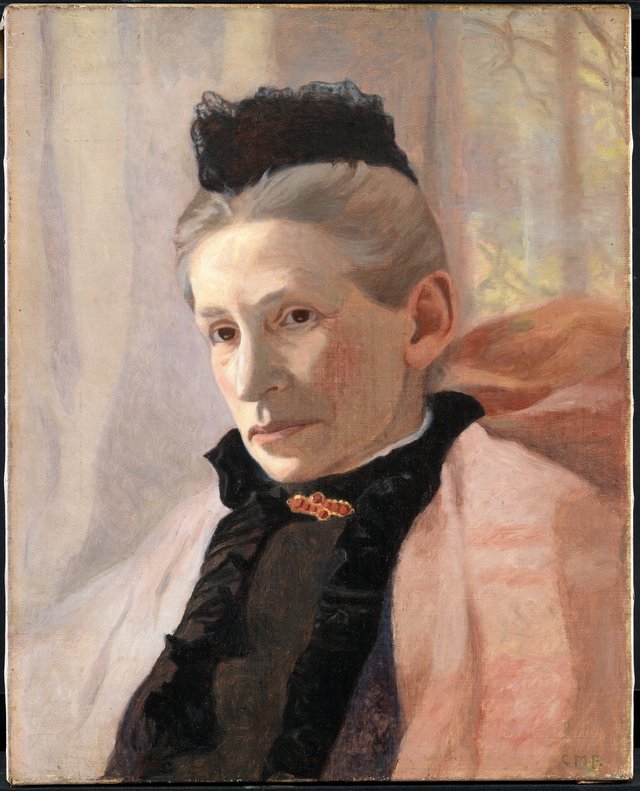 Frederikke von Scholten, F. Arendrup, kunstnerens svigermoder by Christian Mourier-Petersen