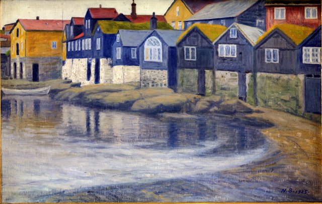 Gamle huse i Thorshavn by Niels Bjerre