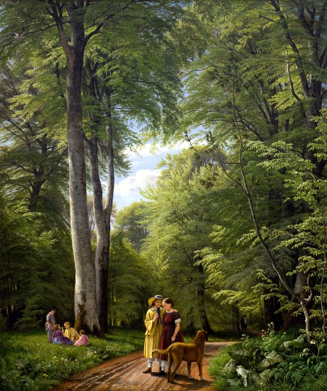 Bøgeskov i maj. Motiv fra Iselingen by P. C. Skovgaard