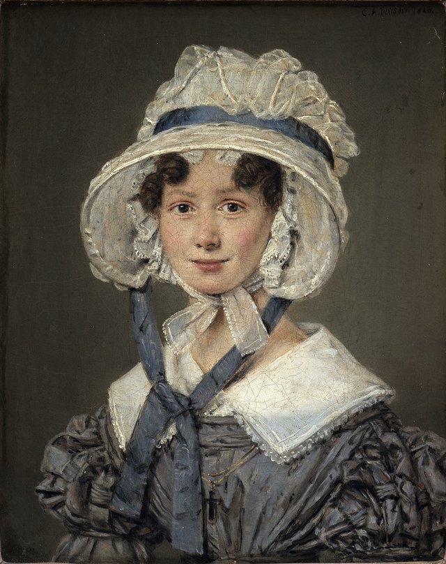 Birgitte Søbøtker Hohlenberg, f. Malling, Johannes Søbøtker Hohlenbergs hustru by Christian Albrecht Jensen