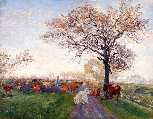Malkepladsen ved Dyrehavegård by Theodor Philipsen