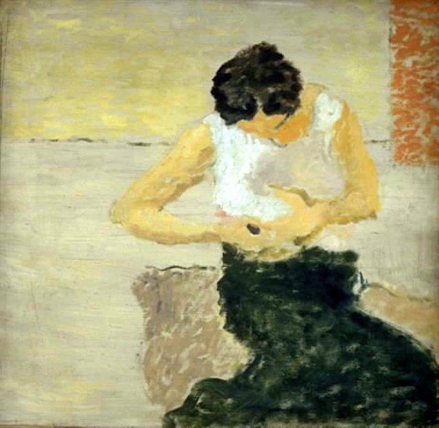 Dame ved sit toilette by Harald Giersing