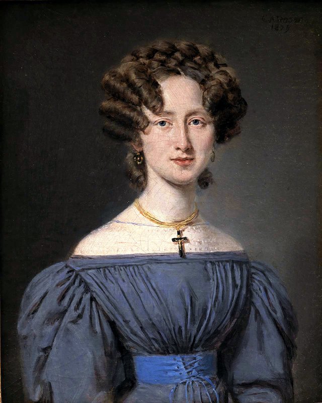 Cecilie Lønborg, gift 1830 med skibsintendant Theodor Emil Ludvigsen by Christian Albrecht Jensen