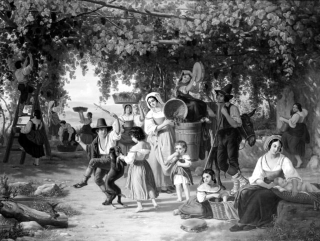 Vinhøst i Italien by Johan Peter Raadsig