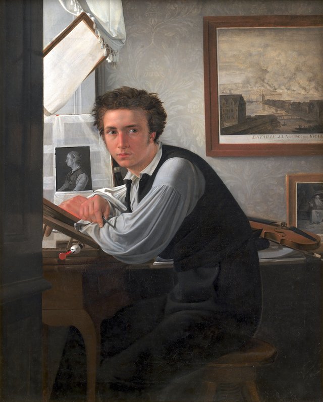 Kobberstikker C.E. Sonne (1804-78) by Ditlev Blunck