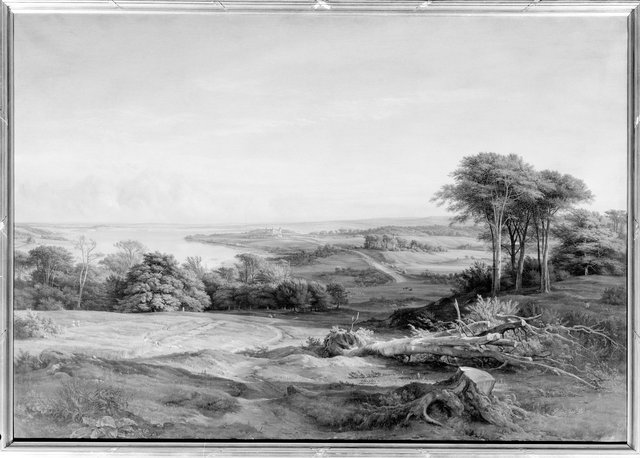 Udsigt over Skanderborg fra Edelsborgmark by Louis Gurlitt