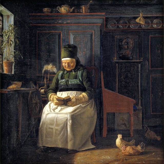 Julemorgen hos en bondekone by Christen Dalsgaard