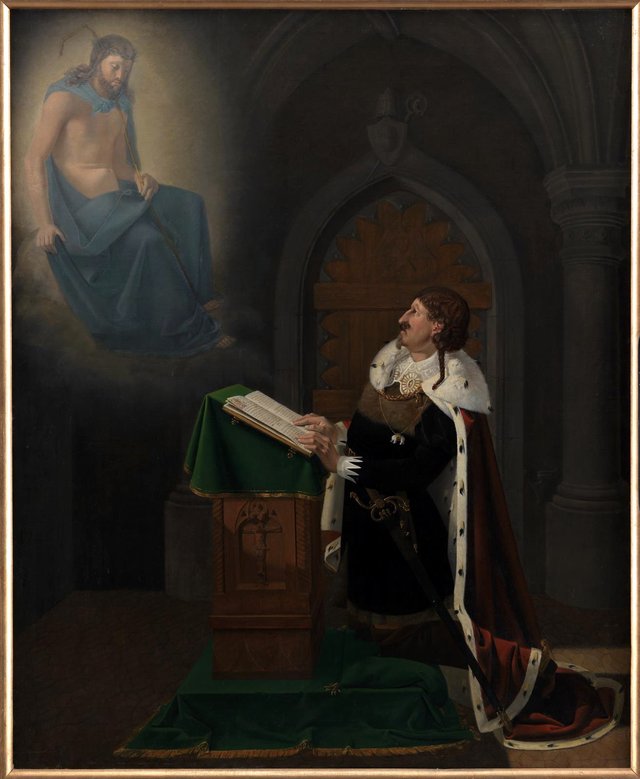Christian IV's vision på slottet Rothenburg by Ditlev Blunck