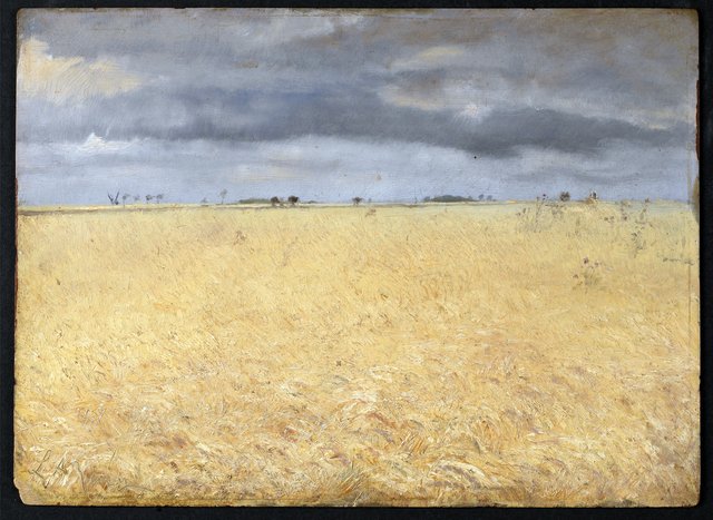 En rugmark ved landsbyen Ring by Laurits Andersen Ring
