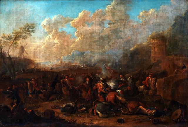 Rytterbatalje ved en fæstning by Karel Breydel