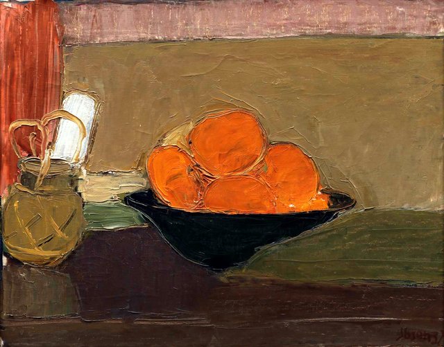 Opstilling med appelsiner by Immanuel Ibsen