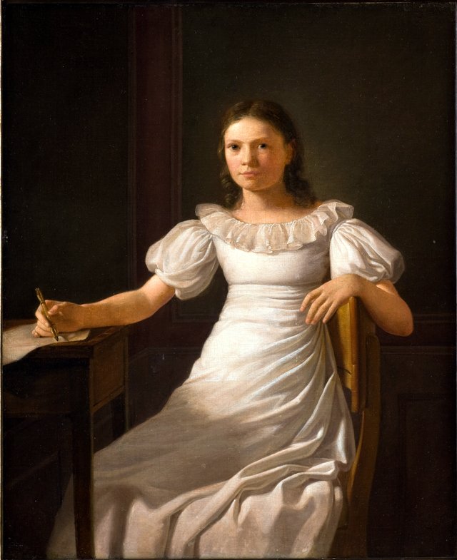 Kunstnerens søster Alvilde by Constantin Hansen