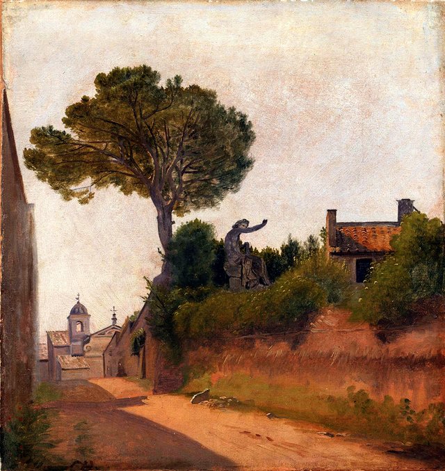 En gade i Rom. Vicolo Sterrato by Constantin Hansen