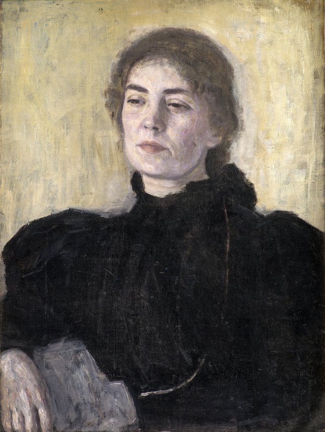 Portræt af fru Thora Bendix (Anne Victoria, f. Sundberg) by Vilhelm Hammershøi