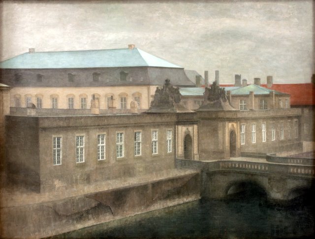 Fra det gamle Christiansborg. Sent efterår by Vilhelm Hammershøi