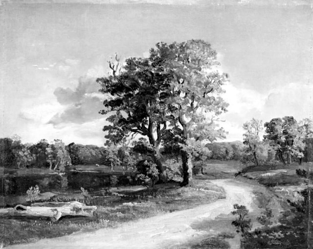 Landskab fra Hammermøllen. Studie by Dankvart Dreyer