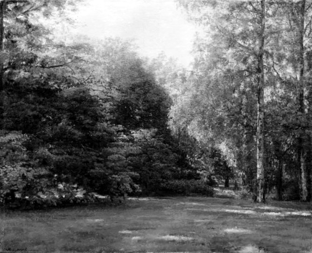 Park med høje træer by Theodor Philipsen