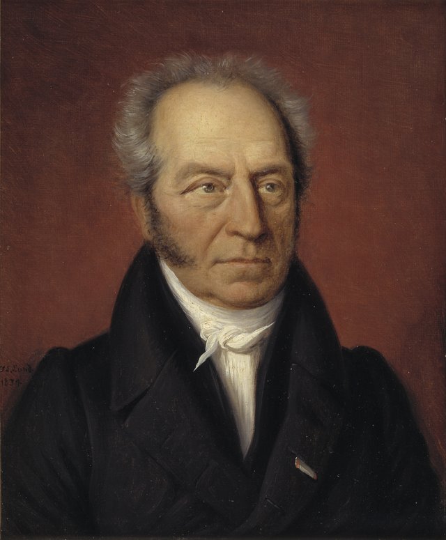 Portræt af kunstkammerforvalter J.C. Spengler by Johan Ludwig Lund