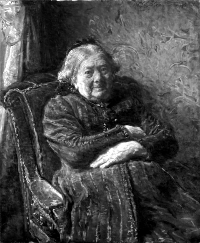 Portræt af fru Bella Philipsen, f. Natanson by Viggo Johansen