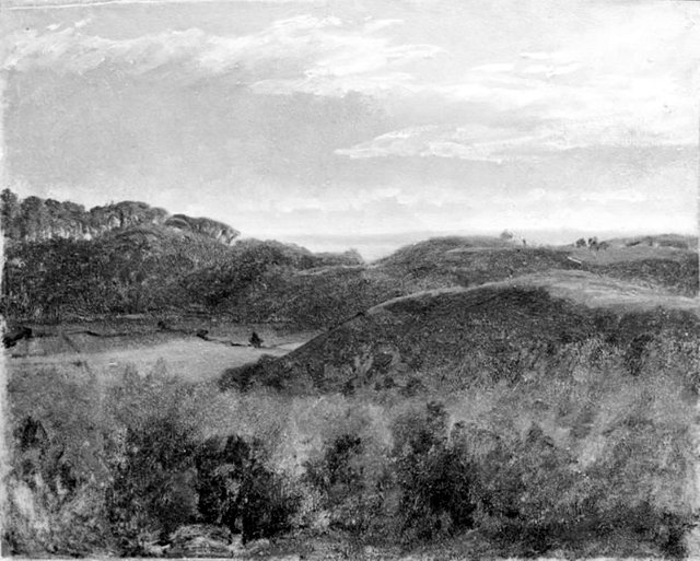 Landskab med bakker by Lorenz Frølich